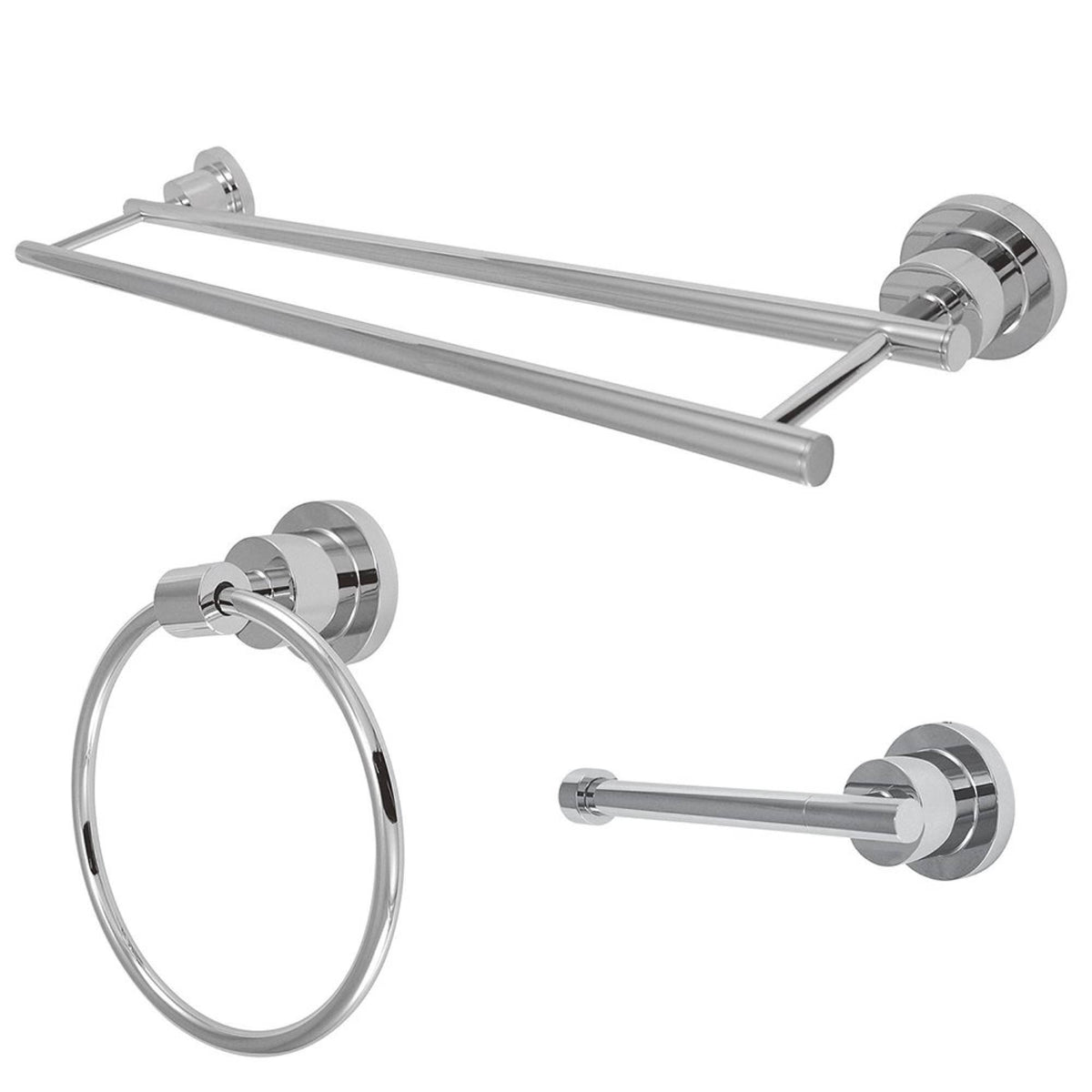 3-Piece Polished Chrome Bathroom Accessories Set R1757