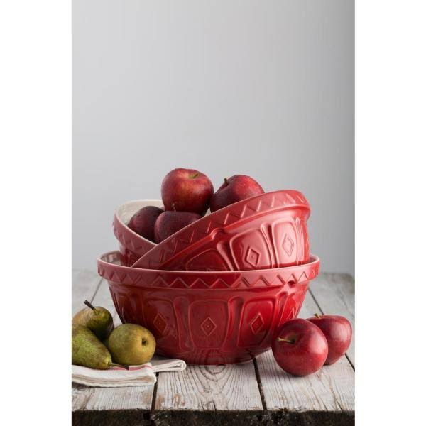 3-Piece Red Mixing Bowl Set I43442