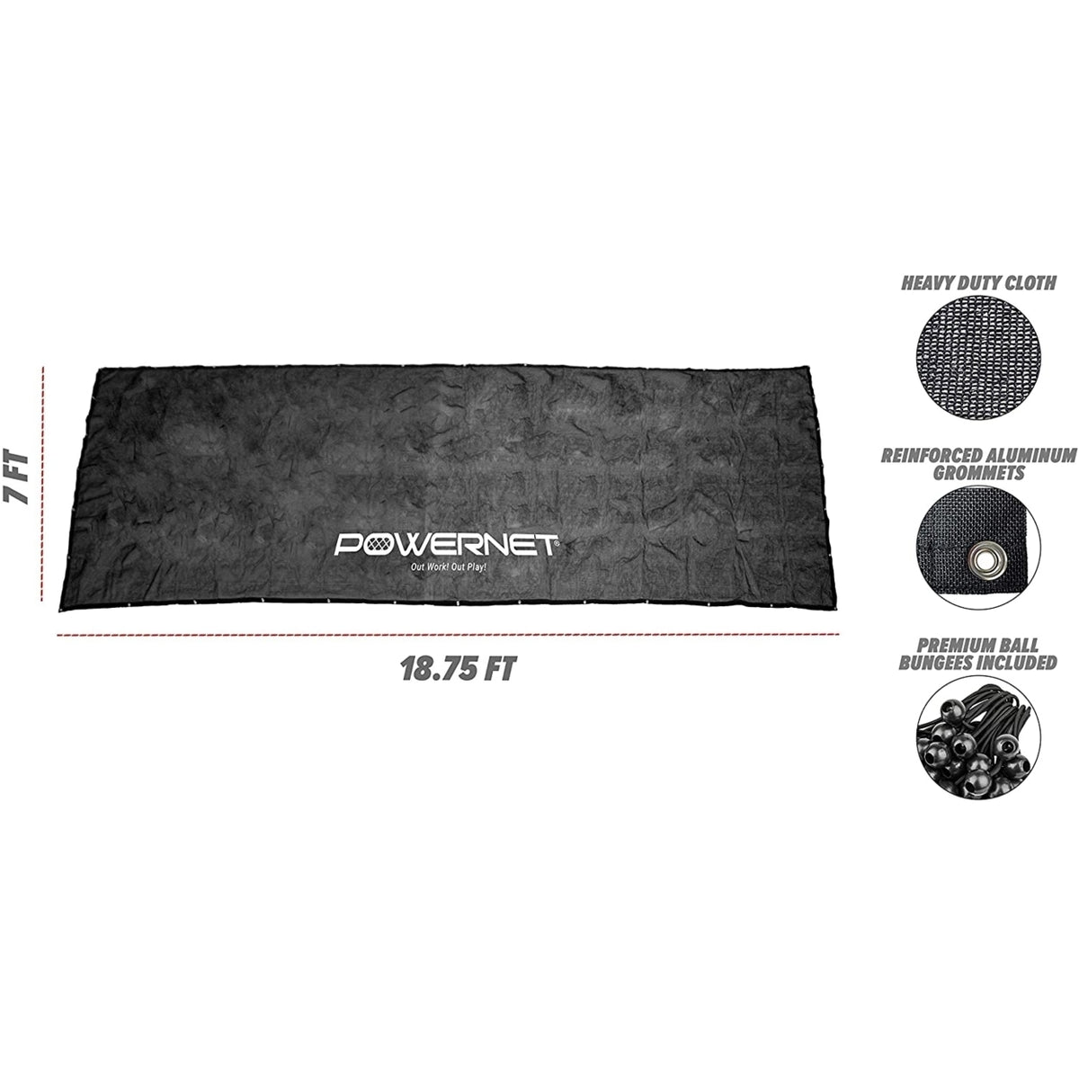 Fence Shade Net Cover with Bungee Ball Ties U809761