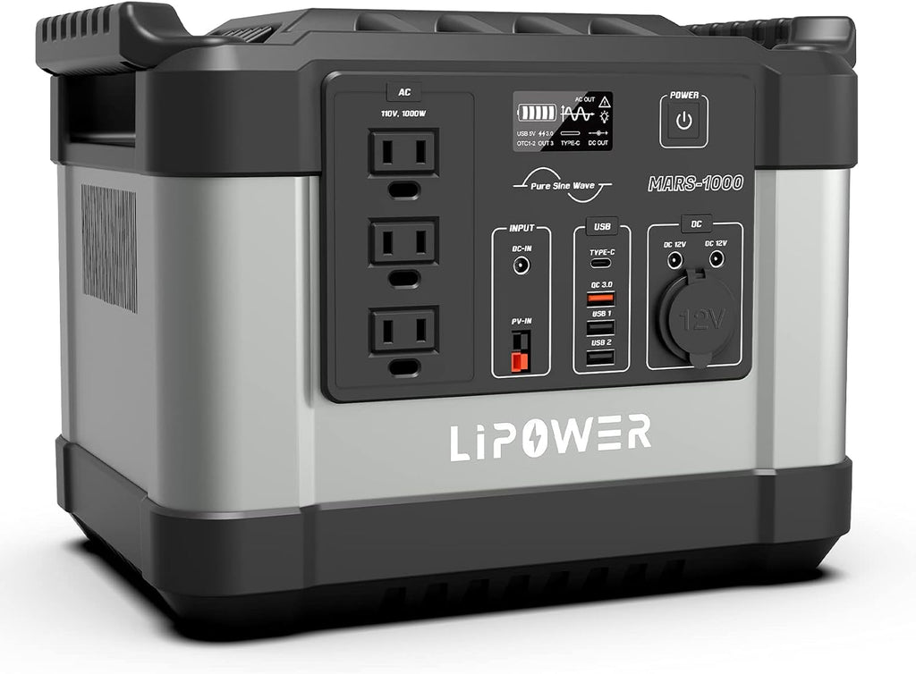 Portable Power Station 1000W 1100Wh with 3 AC Outlet Solar Generator E87180