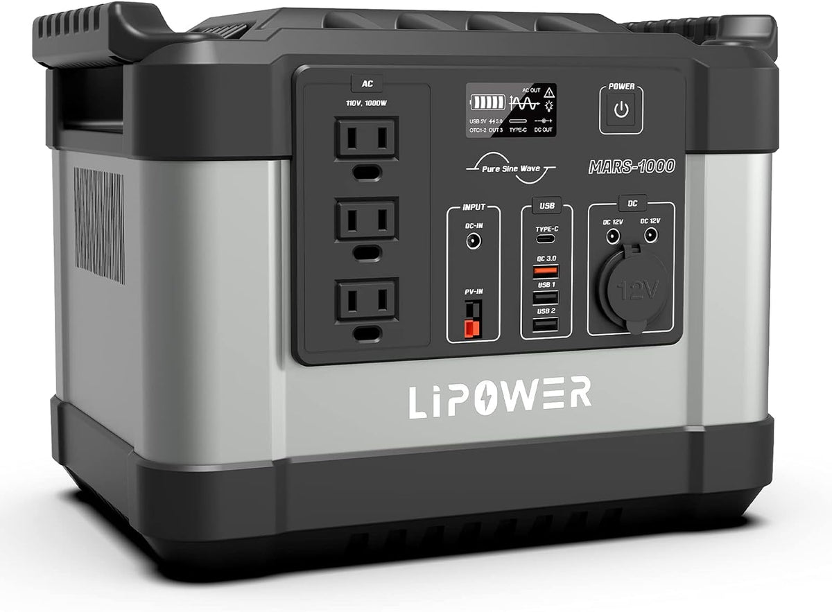 Portable Power Station 1000W 1100Wh with 3 AC Outlet Solar Generator E87180