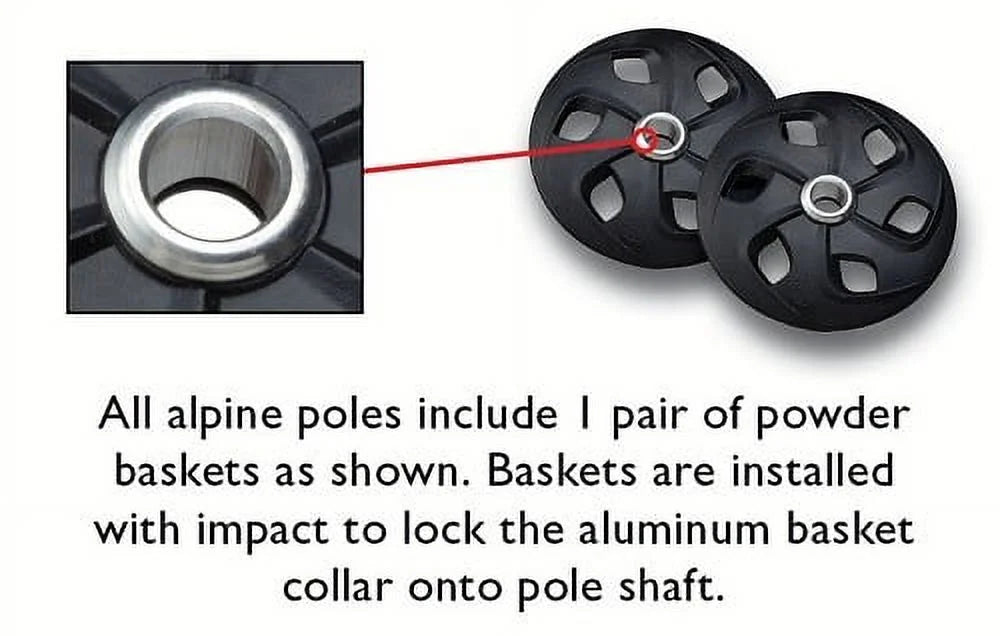Alpine Downhill Ski Poles - 42" K81896