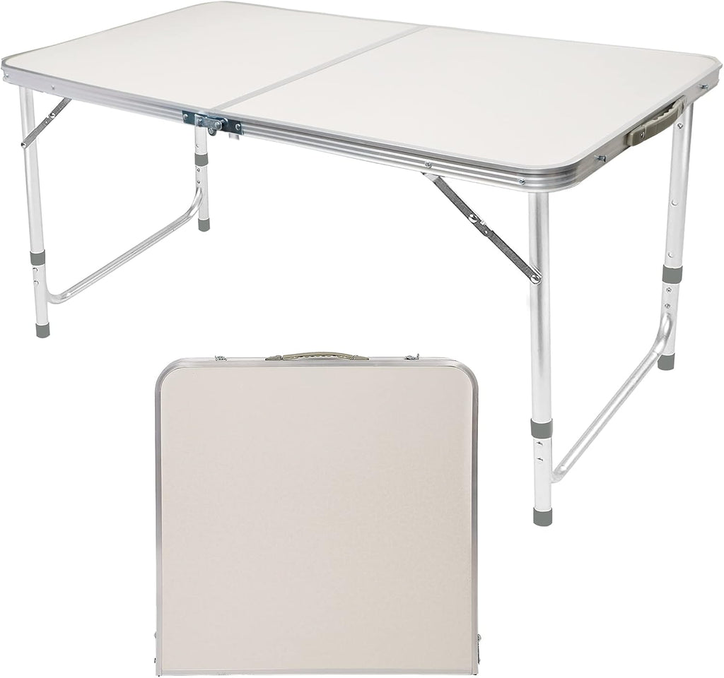 Black 4 Ft Aluminum Folding Camping Table O61065