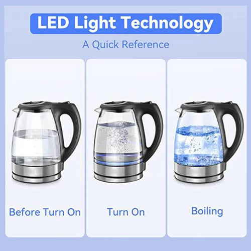 1.7L Electric Kettle 1500W Glass Q905780