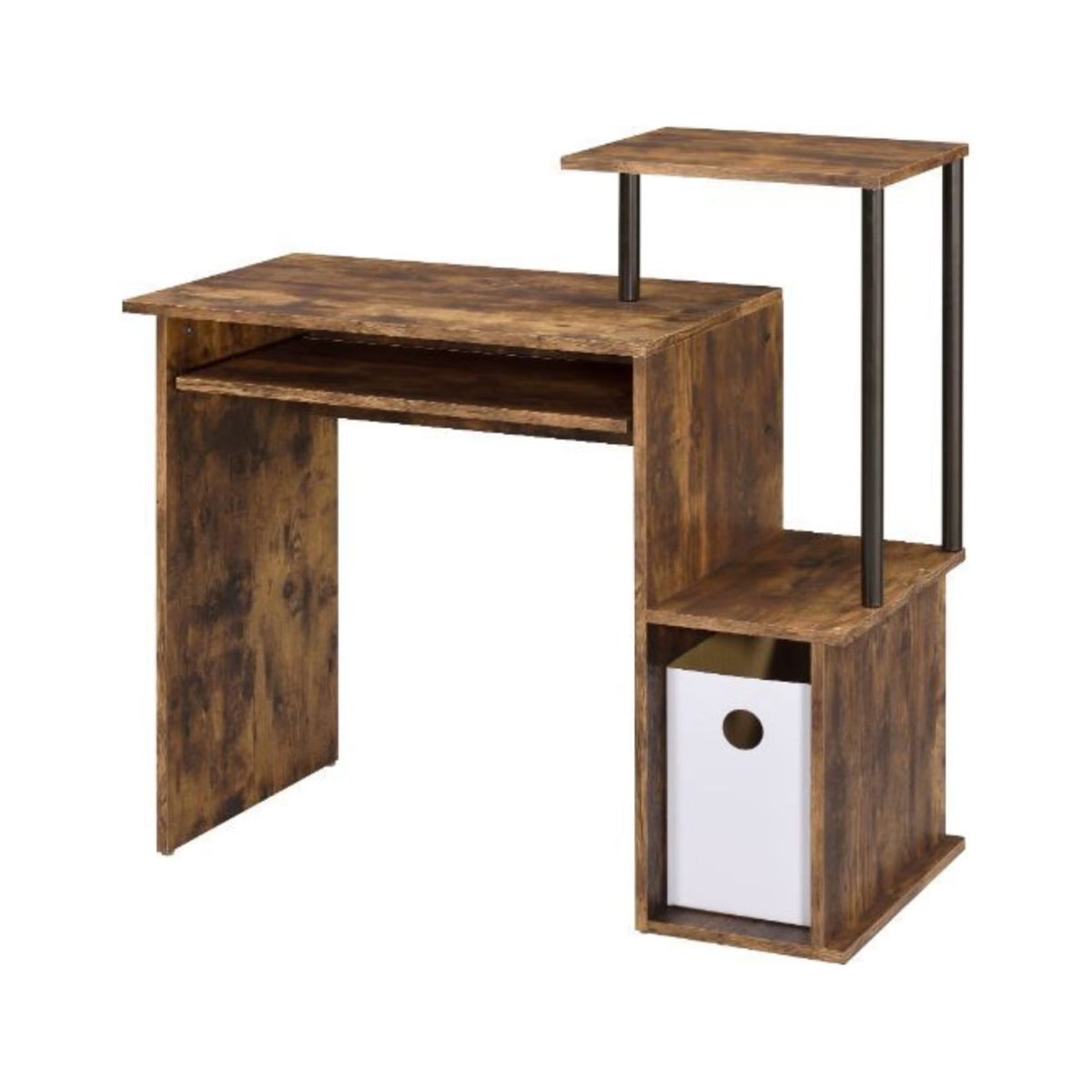 Weathered Oak & Black Finish Computer Desk K6619