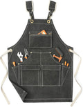 Olive Green Canvas Cross Back Shop Apron M77652