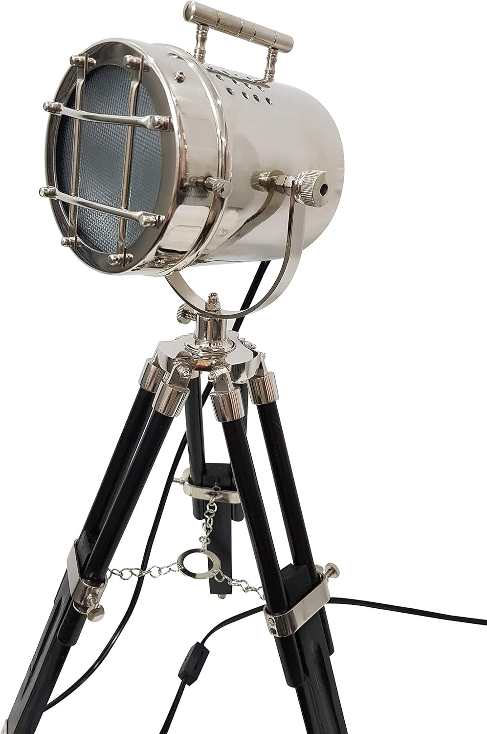 Silver Finish Standing Desk Lamp with Adjustable Tripod LED I760
