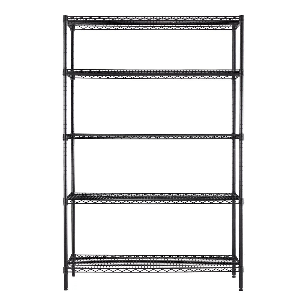 Steel 5-Tier Storage Shelf Unit Black X400748