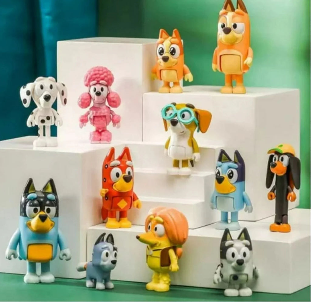 12 PCS Bluey Dog Action Figure Toy Collection L138553