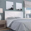 Queen Size Gloss White Wood Panel Headboard S619