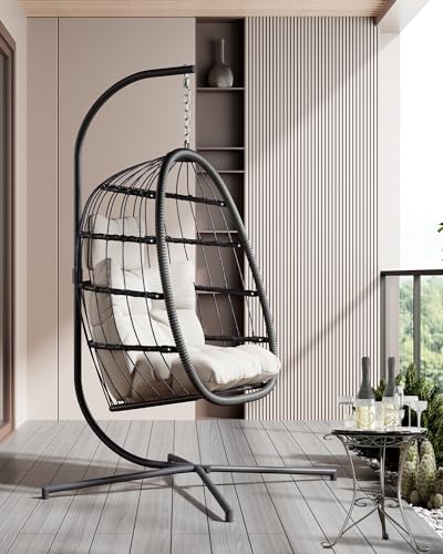 Hanging Egg Chair with Stand Cushion X443