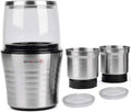 Electric Coffee Grinder with 2 Stainless Steel Blades Removable Bowls Y437