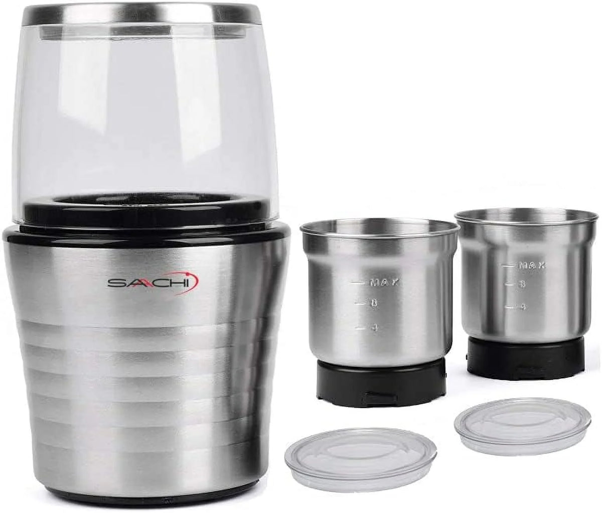 Electric Coffee Grinder with 2 Stainless Steel Blades Removable Bowls Y437