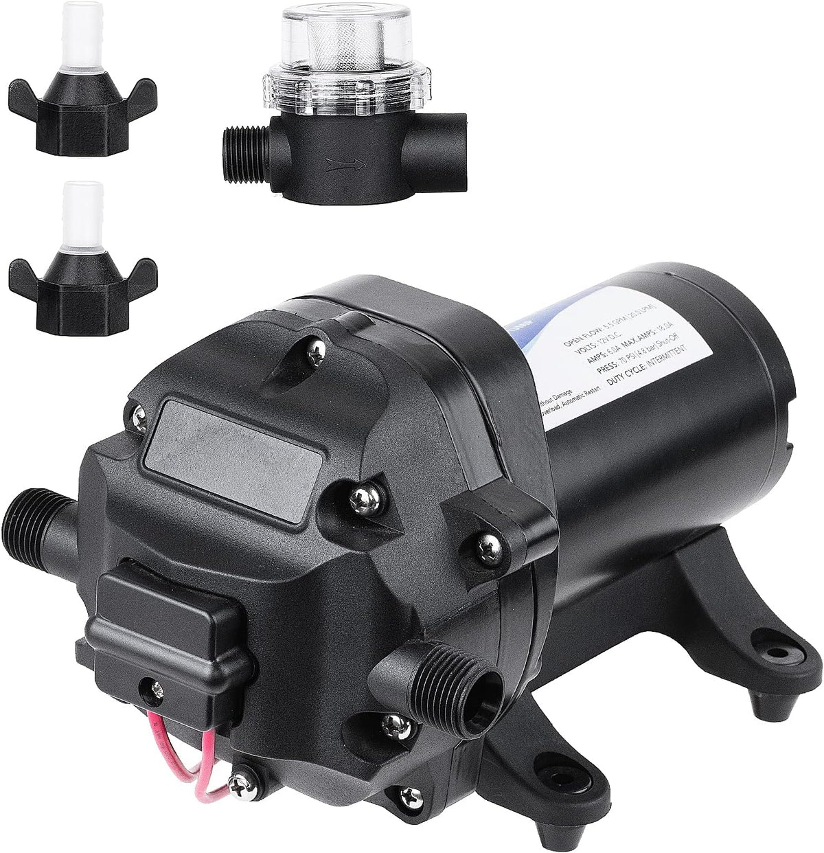 12V Water Pressure Diaphragm Pump 5.5GPM 70PSI S736