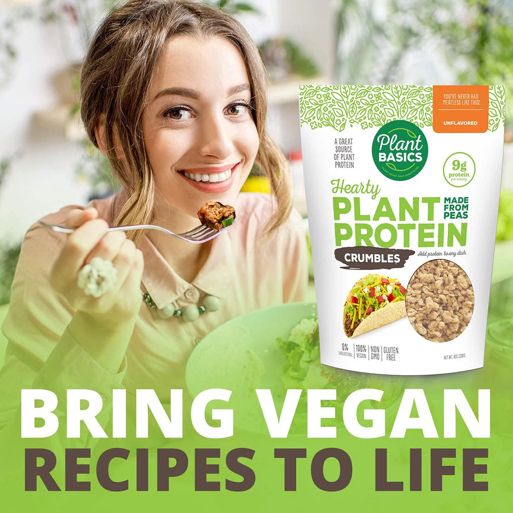 Unflavored Plant Protein Crumbles, 8 oz (Pack of 6) B394