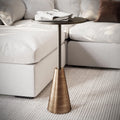 Round Bronze Pedestal End Table V879640