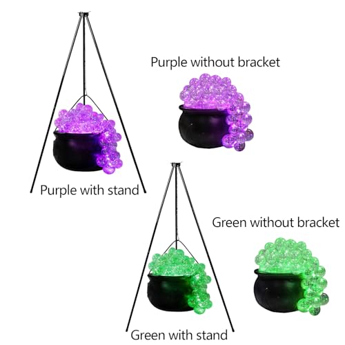 Black Plastic DIY Bubbling Cauldron Set with Stand W3434