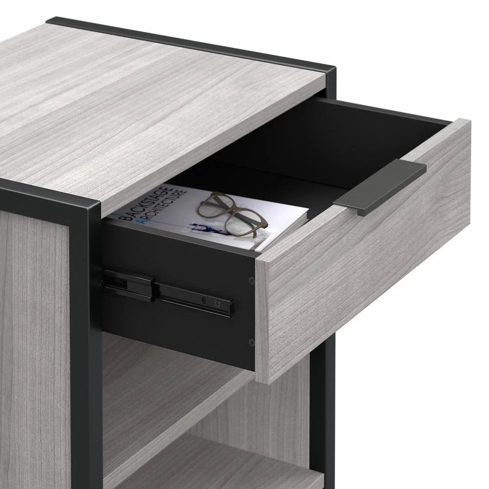 Small End Table with Drawer in Platinum Gray O74531