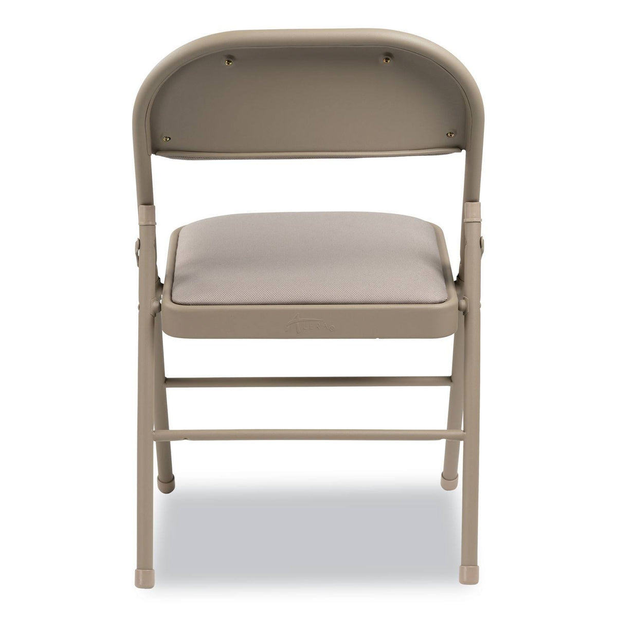 Steel Folding Chair with Fabric Back and Seat, Tan, 4/Carton C26008