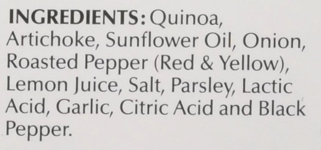 Quinoa Meal Artichoke & Roasted Pepper 7.9oz Pack of 6 H2123