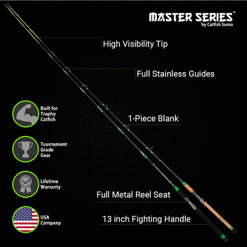 1 Piece Medium Heavy 7' 6" Catfishing Rod T88018