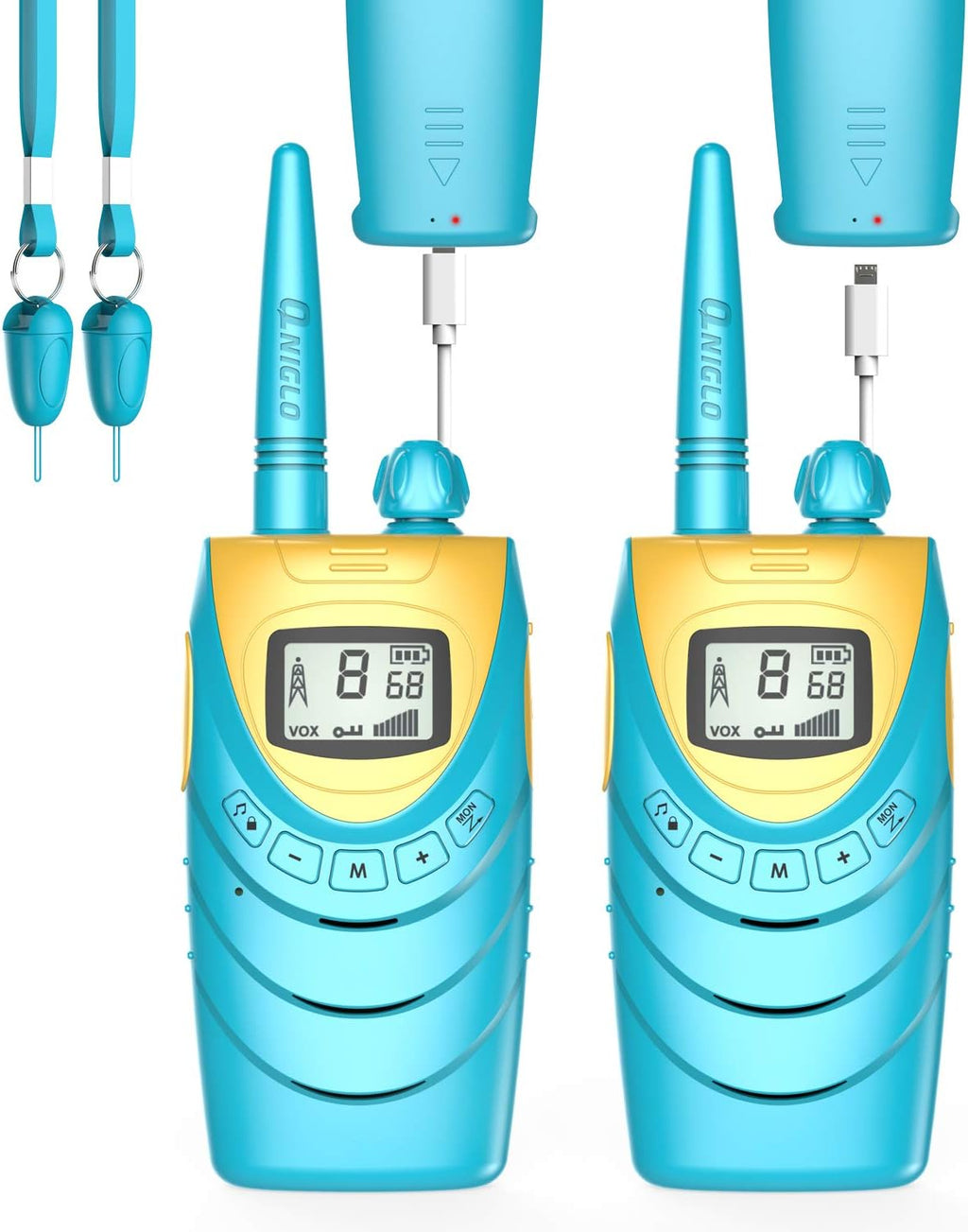 4 Pack Rechargeable Walkie Talkies, 22 Channels FRS 2 Way Radios S251378