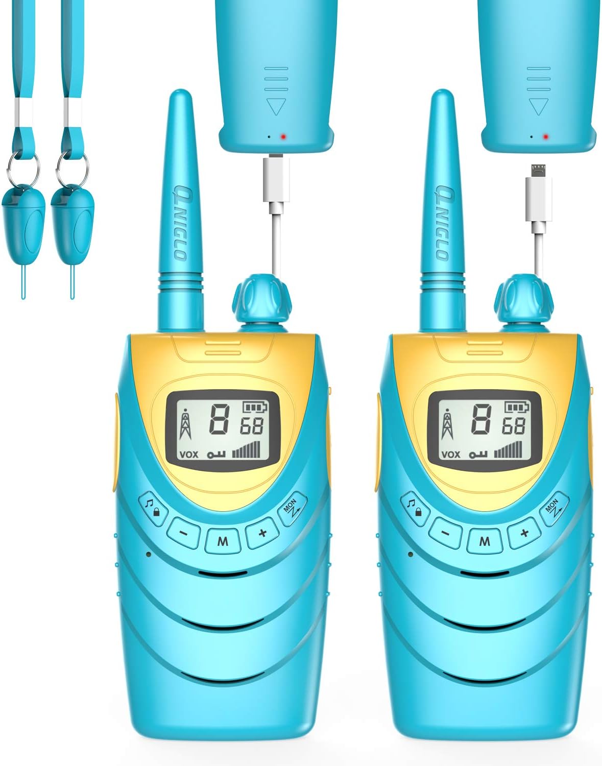 4 Pack Rechargeable Walkie Talkies, 22 Channels FRS 2 Way Radios S251378