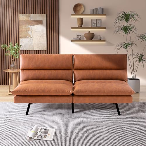 Dark Black Memory Foam Armless Futon Sofa Bed X40804