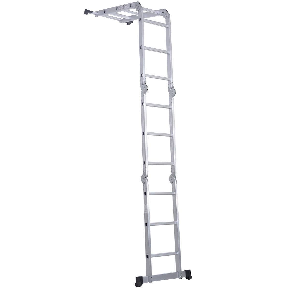 12.5ft Aluminum Folding Scaffold Ladder X201307