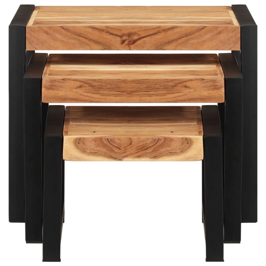 3 Piece Solid Wood Nesting Table Set C764755