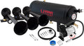 Train Horn Kit with 150psi Air Compressor, 1.5 Gallon Tank, 3 Trumpets D4302