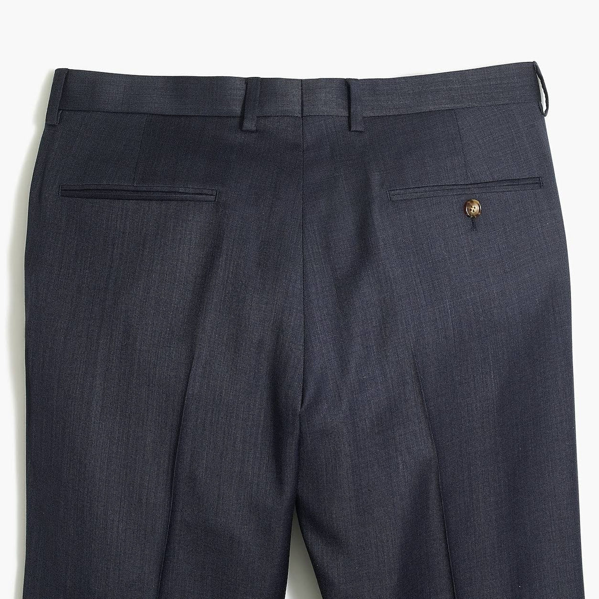 Navy Blue Slim Worsted Wool Suit Pant V34960