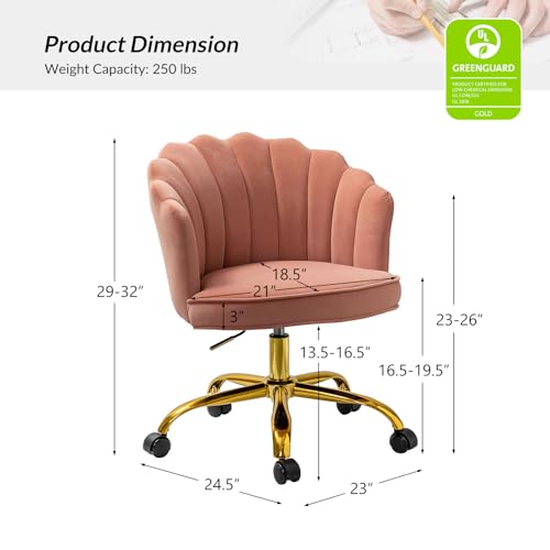 Teal Velvet Upholstered Desk Chair D964972