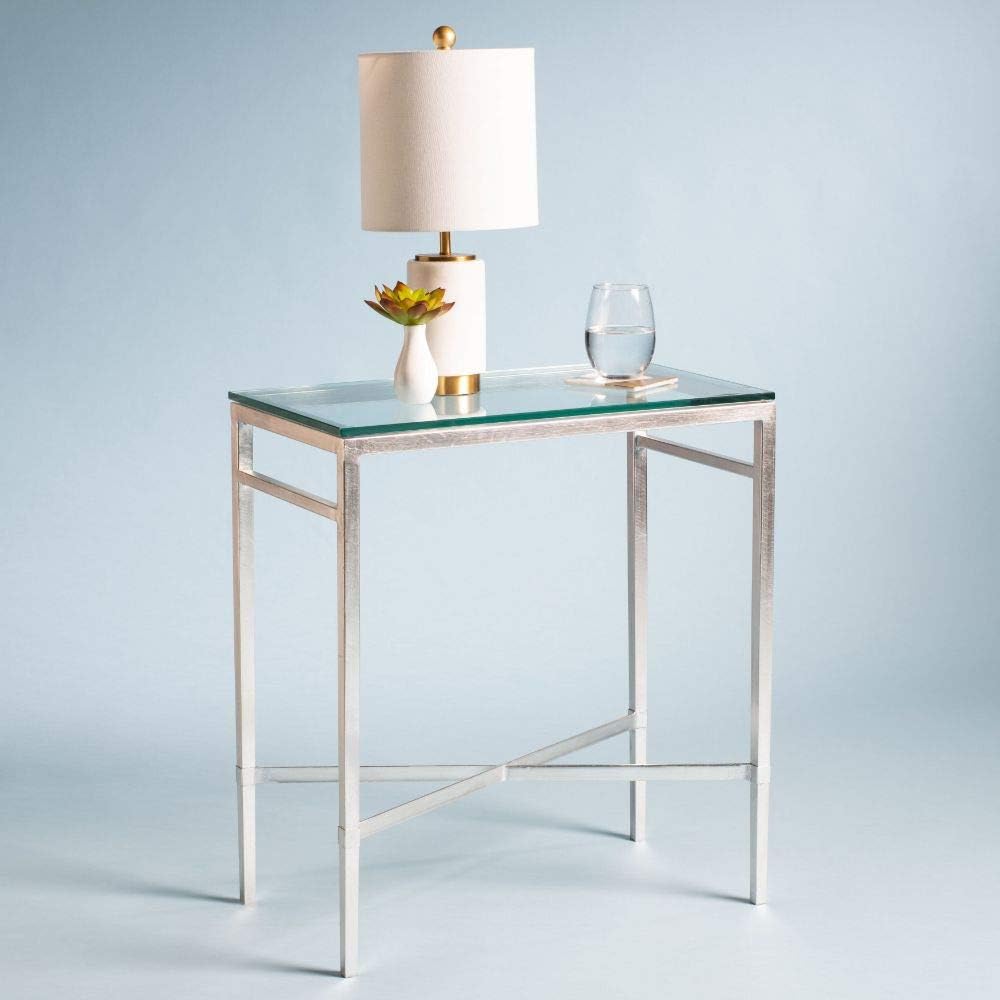 Antique Gold Glass Side Table J22257