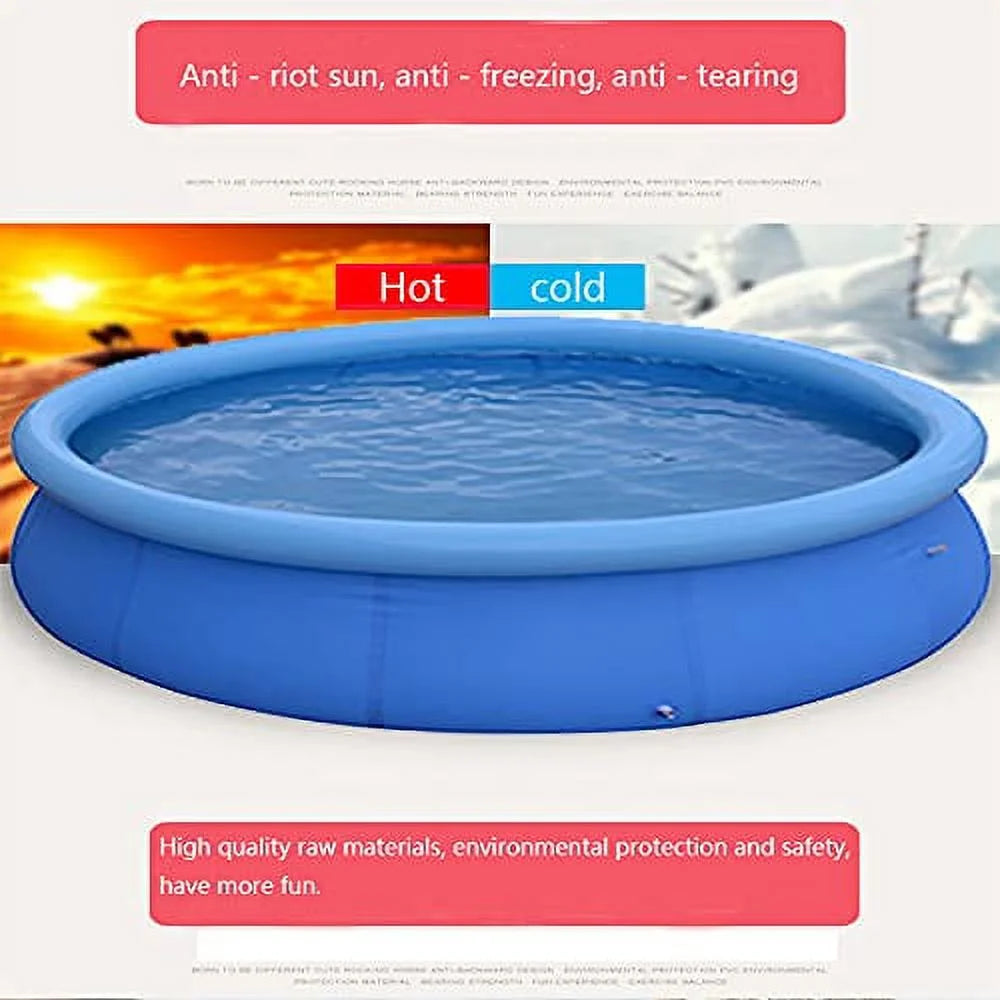 12 ft x 36 in Blue Inflatable Above Ground Round Pool D85171