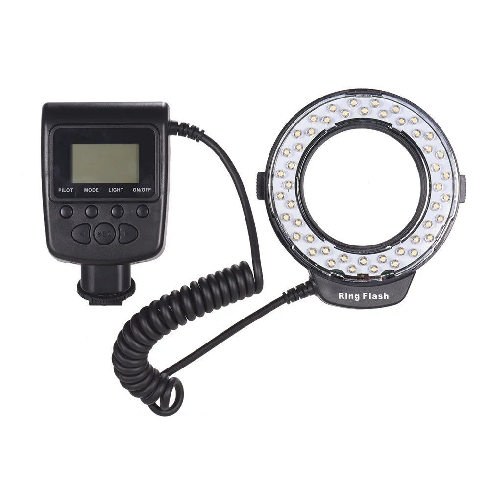 Flash Lamp 8 Adapter Power 3 Diffusers 3000-15000K LED LCD Display P719