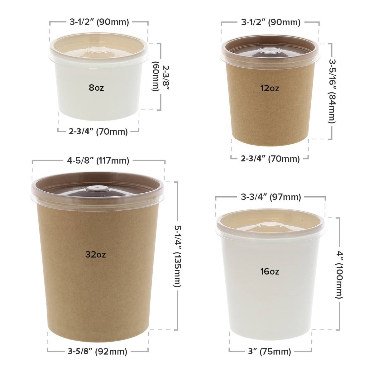 32oz Clear Vented Plastic Food Container Lids Case of 500 Z4157