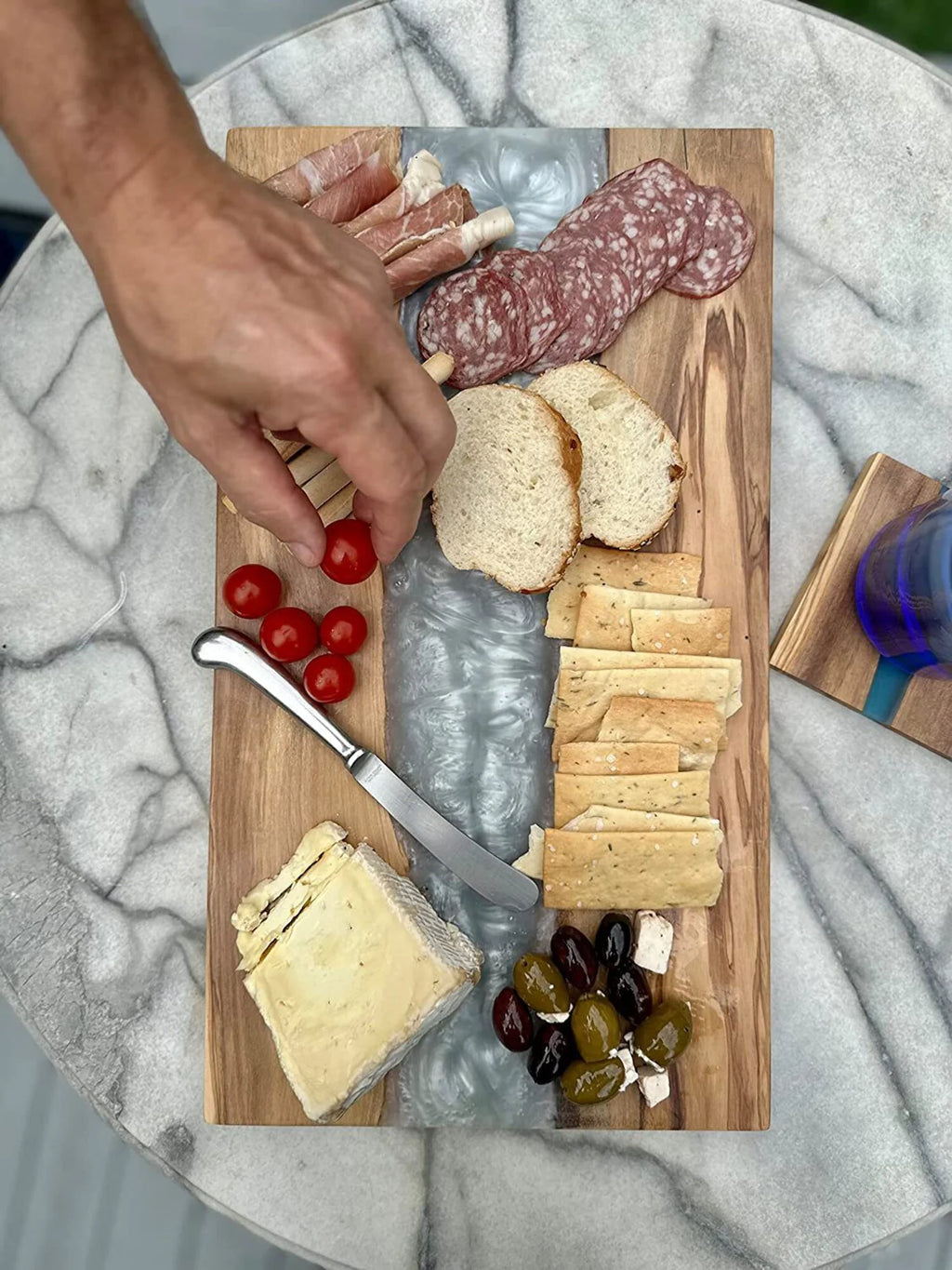 Olive Wood Resin Charcuterie Board O490875