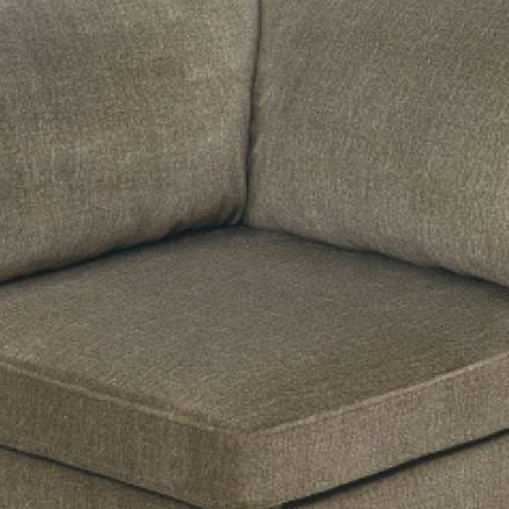37 Inches Fabric Upholstered Wooden Corner Wedge O6450