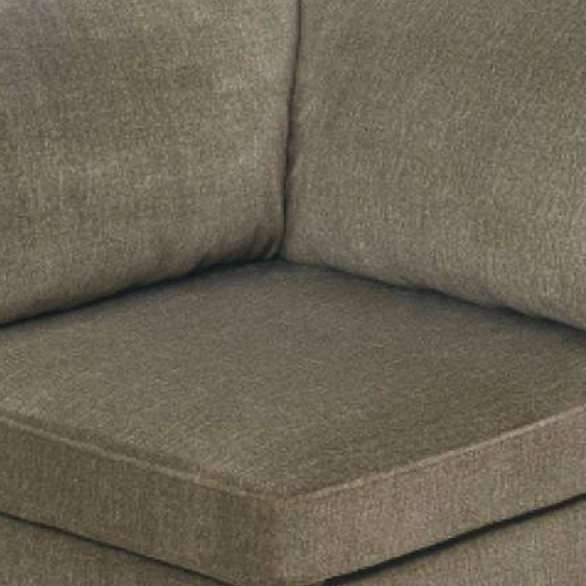 37 Inches Fabric Upholstered Wooden Corner Wedge O6450