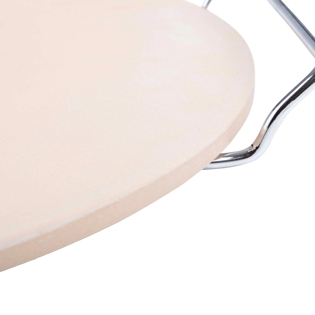 15-inch Pizza Stone with Pizza Cutter and Serving Rack C616664