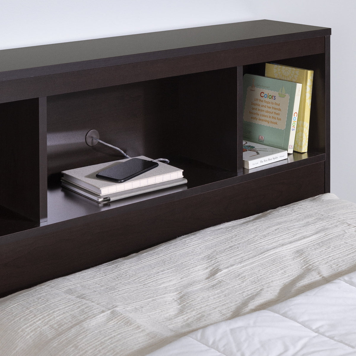 Twin 3 Drawer Storage Bed with Bookcase Headboard R7937