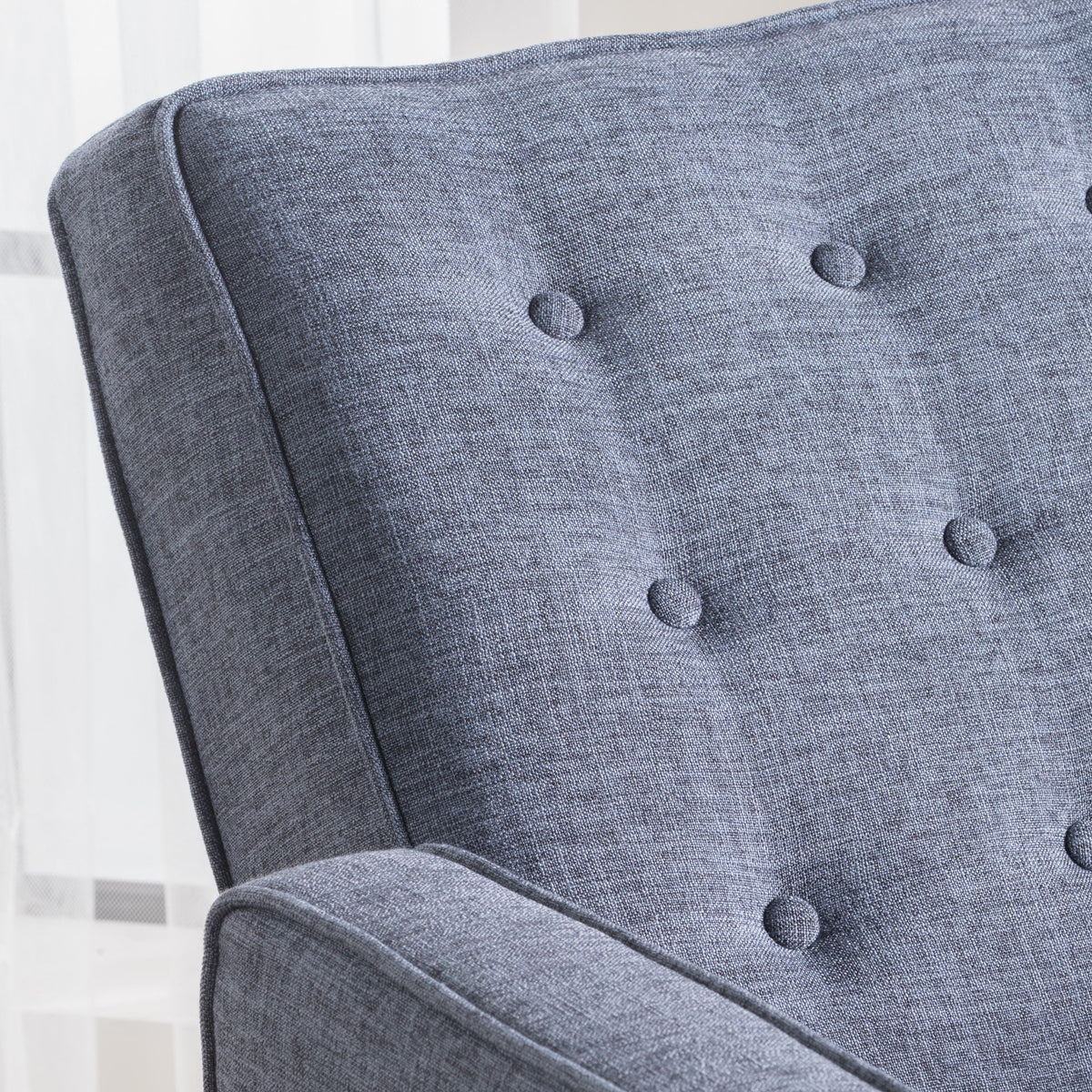 Dark Blue Tufted Recliners Set of 2 K73946