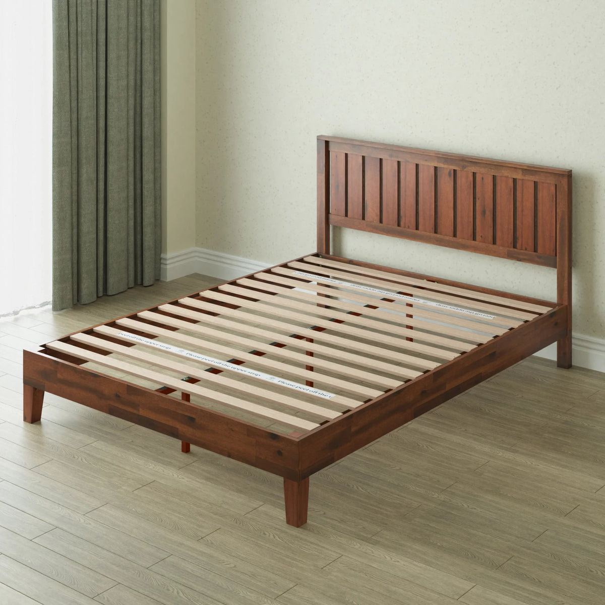 Queen Wood Platform Bed Frame with Headboard X864