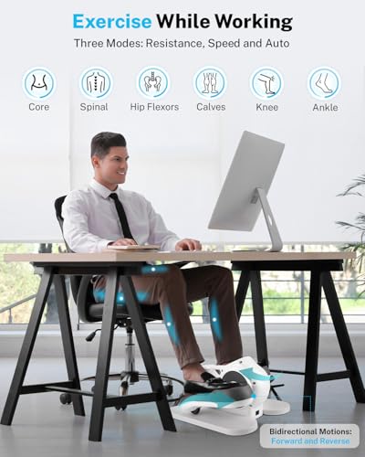 3-in-1 Mini Seated Pedal Exerciser with 10 Resistance Levels G517360