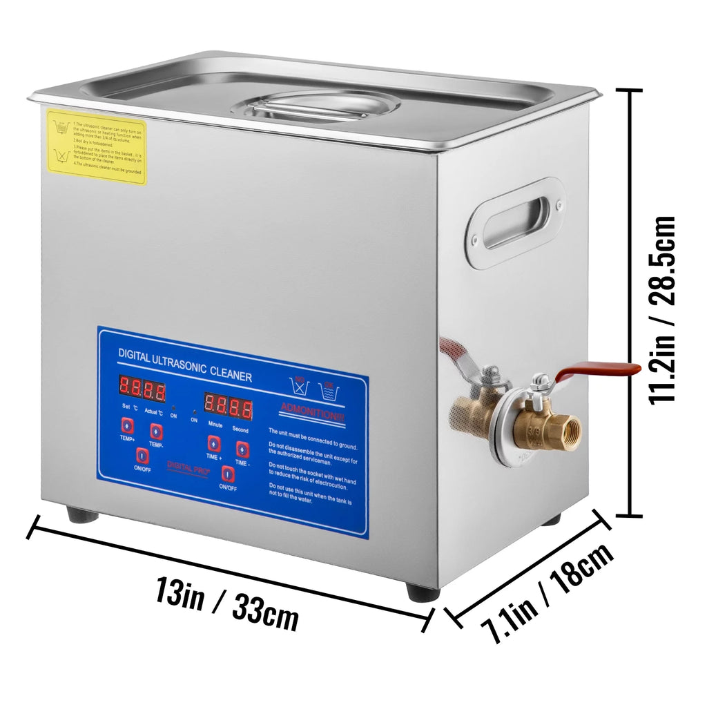 Ultrasonic Cleaner 6L Stainless Steel 200w U7648