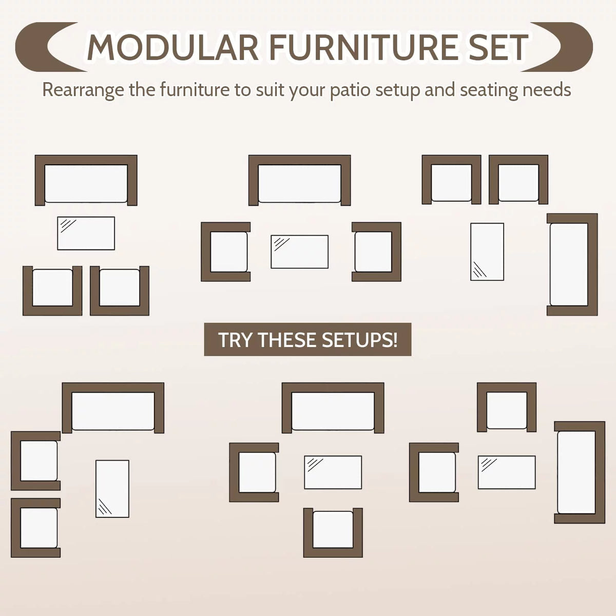 4 Piece Outdoor Rattan Wicker Sofa Set H815176