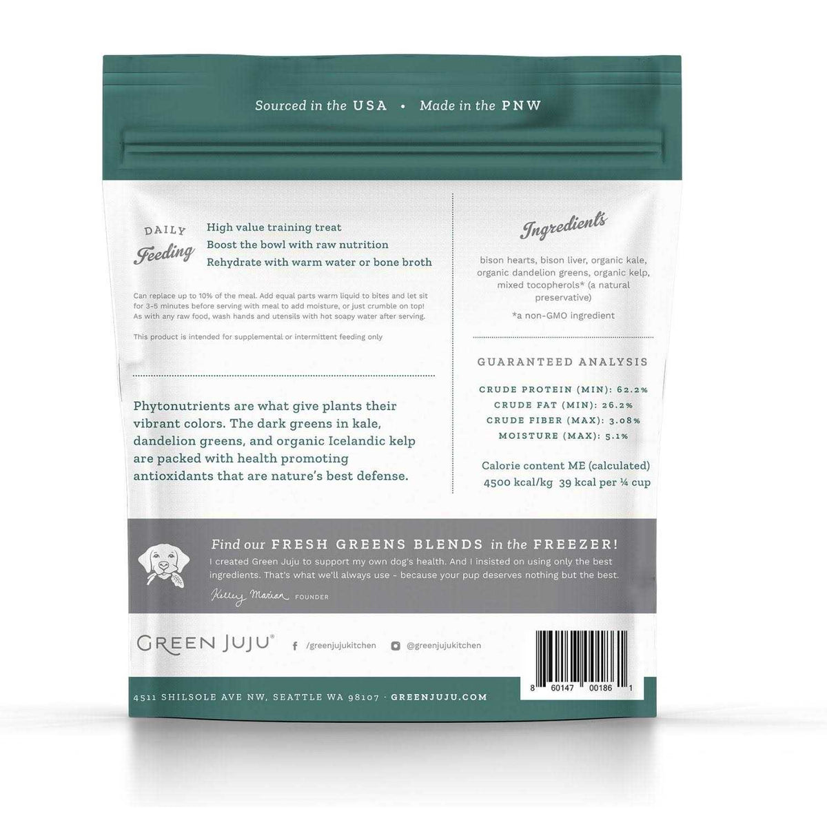 Green Freeze Dried Bison Pet Supplies V769