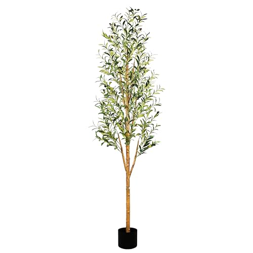 6FT Tall Artificial Olive Tree Faux Silk Potted Plants R865477