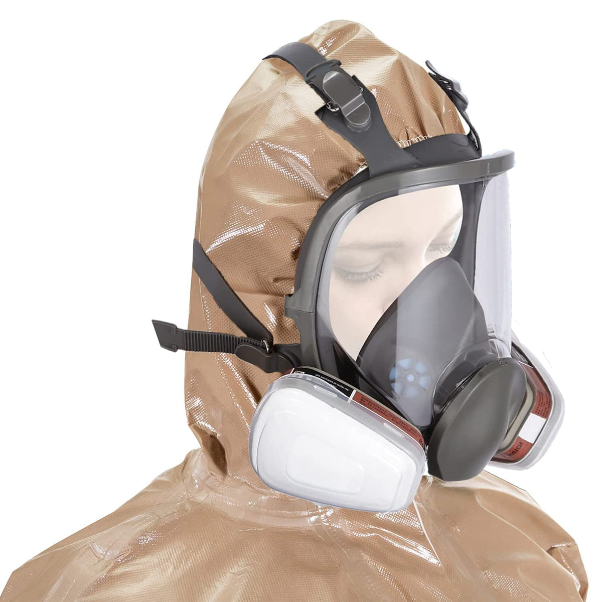 Full Face Reusable Respirator Gas Mask Pack of 2 X4912
